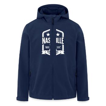 Nashville Music City Guitar Tennessee - Men’s Recycled Softshell Jacket by Stanley/Stella - navy - Front - AI Model Male 185 light (185cm)