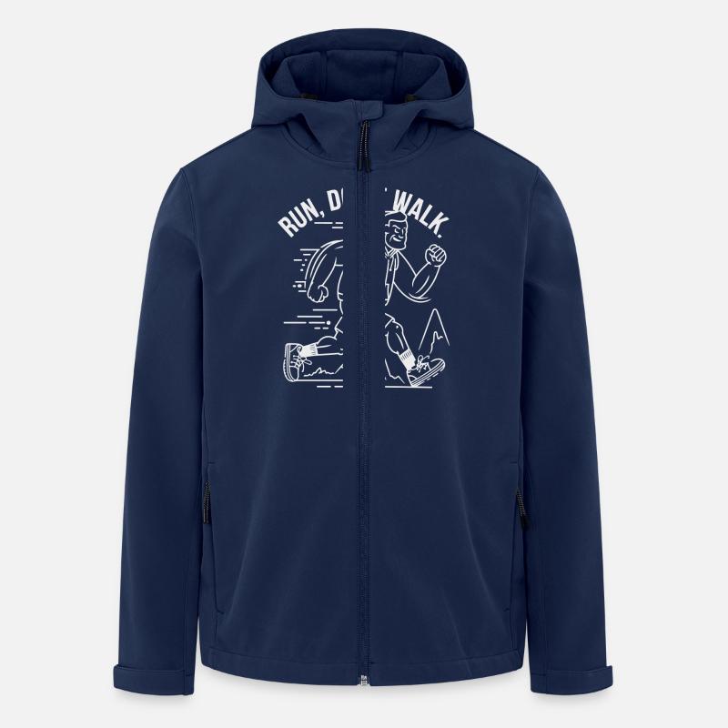 LAUFEN, NICHT GEHEN - Recycelte Männer Softshell-Jacke von Stanley/Stella - Navy