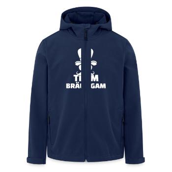 Bräutigam Junggesellenabschied feier - Recycelte Männer Softshell-Jacke von Stanley/Stella - Navy - Vorne - AI Model Male 185 light (185cm)