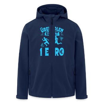 Läufer ÜBERHOLEN KOSTET 1 EURO Laufen Lustiges - Recycelte Männer Softshell-Jacke von Stanley/Stella - Navy - Vorne - AI Model Male 185 light (185cm)