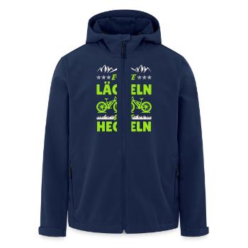 Elektro Rad E-BIKE LÄCHELN STATT HECHELN Lustiges - Recycelte Männer Softshell-Jacke von Stanley/Stella - Navy - Vorne - AI Model Male 185 light (185cm)