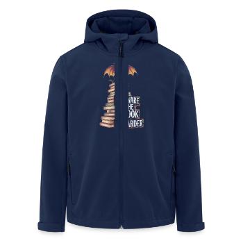Fantasy Book Reader Magical Story Lover - Men’s Recycled Softshell Jacket by Stanley/Stella - navy - Front - AI Model Male 185 light (185cm)