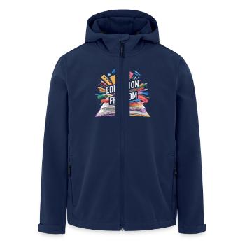 Bildung Ist Freiheit Kreative Darstellung Für - Recycelte Männer Softshell-Jacke von Stanley/Stella - Navy - Vorne - AI Model Male 185 light (185cm)