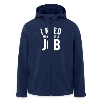 i need money not a job - Men’s Recycled Softshell Jacket by Stanley/Stella - navy - Front - AI Model Male 185 light (185cm)
