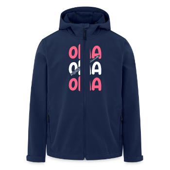 Flötist Oma Querflöte - Recycelte Männer Softshell-Jacke von Stanley/Stella - Navy - Vorne - AI Model Male 185 light (185cm)