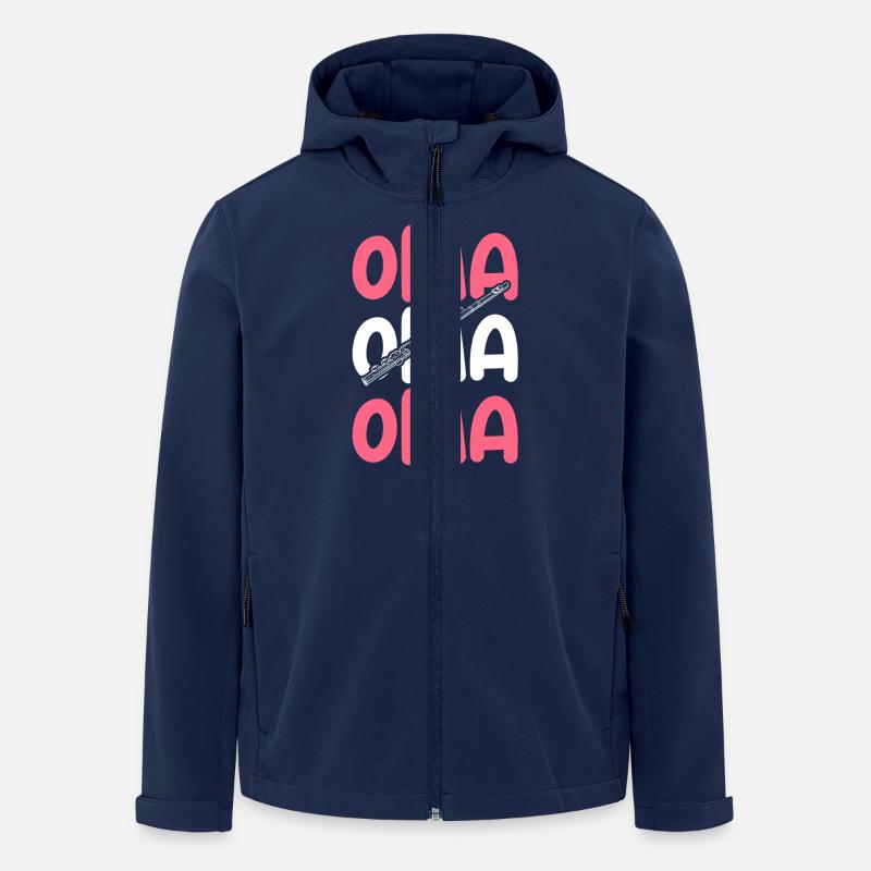 Flötist Oma Querflöte - Recycelte Männer Softshell-Jacke von Stanley/Stella - Navy