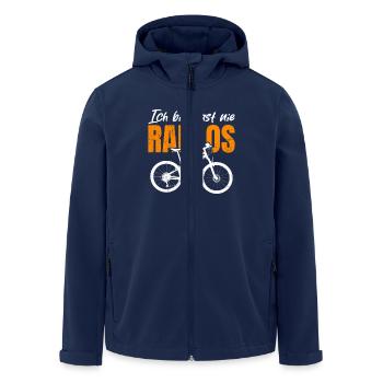 Radfahrer BIN FAST NIE RADLOS Radeln Lustiges - Recycelte Männer Softshell-Jacke von Stanley/Stella - Navy - Vorne - AI Model Male 185 light (185cm)