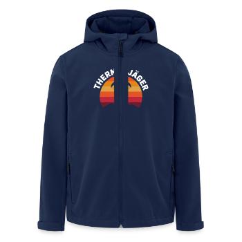 Thermik Jäger Paragliding Abenteuer - Recycelte Männer Softshell-Jacke von Stanley/Stella - Navy - Vorne - AI Model Male 185 light (185cm)