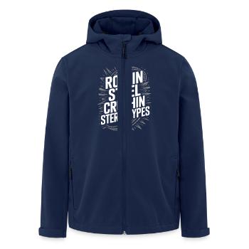 Frauen Im Trucking Weibliche Trucker-pride - Recycelte Männer Softshell-Jacke von Stanley/Stella - Navy - Vorne - AI Model Male 185 light (185cm)