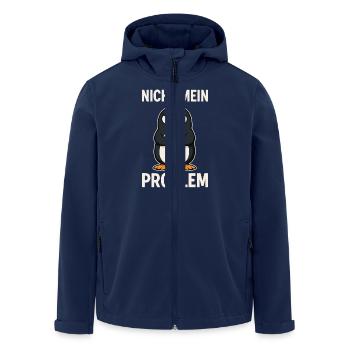 Grim Penguin - Pas mon problème - Veste softshell homme en polyester recyclé Stanley/Stella - marine - Devant - AI Model Male 185 light (185cm)
