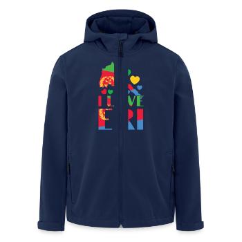 Érythrée Carte Coeur J’aime Eri Patriotique - Veste softshell homme en polyester recyclé Stanley/Stella - marine - Devant - AI Model Male 185 light (185cm)