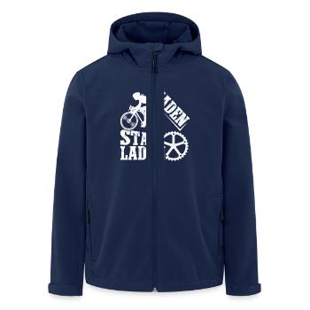 Radfahrer WADEN STATT LADEN Radeln Lustiges - Recycelte Männer Softshell-Jacke von Stanley/Stella - Navy - Vorne - AI Model Male 185 light (185cm)
