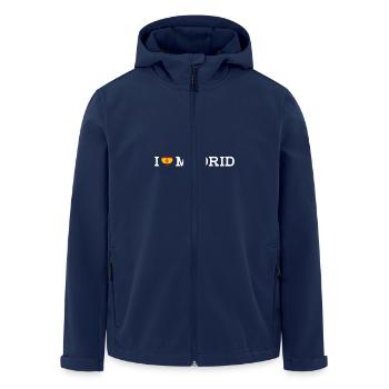 I Love Madrid Spanien Staatsliebhaber Cool Heart Flagge - Recycelte Männer Softshell-Jacke von Stanley/Stella - Navy - Vorne - AI Model Male 185 light (185cm)
