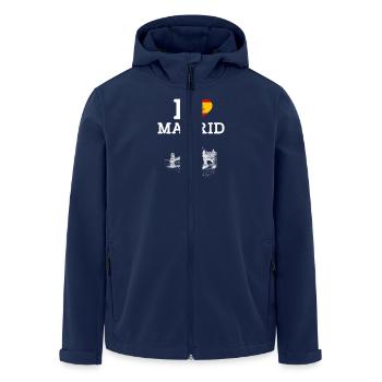 I love Madrid Spanien Liebhaber Golden Gate Brücke Flagge - Recycelte Männer Softshell-Jacke von Stanley/Stella - Navy - Vorne - AI Model Male 185 light (185cm)