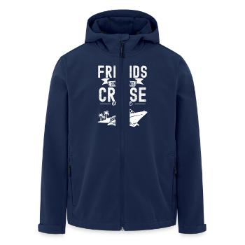 Friends don't leave friends alone Cruise - Men’s Recycled Softshell Jacket by Stanley/Stella - navy - Front - AI Model Male 185 light (185cm)
