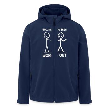Working out Bodybuilding Bodybuilders Weight Lifting - Men’s Recycled Softshell Jacket by Stanley/Stella - navy - Front - AI Model Male 185 light (185cm)