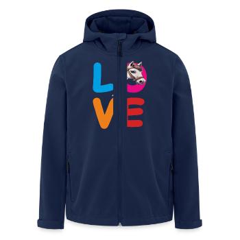 CHEVAL D’AMOUR - Veste softshell homme en polyester recyclé Stanley/Stella - marine - Devant - AI Model Male 185 light (185cm)