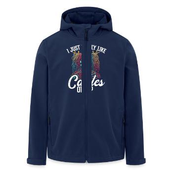 Technologie AV Technicien AV Technicien audiovisuel - Veste softshell homme en polyester recyclé Stanley/Stella - marine - Devant - AI Model Male 185 light (185cm)