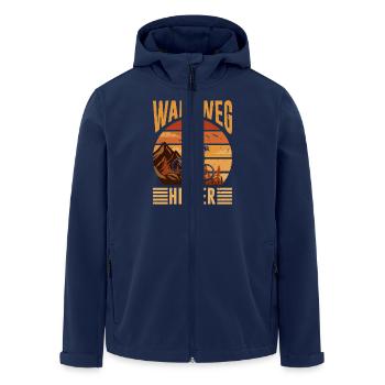Mountainbiker WALDWEG HEIZER MTB Lustiges - Recycelte Männer Softshell-Jacke von Stanley/Stella - Navy - Vorne - AI Model Male 185 light (185cm)