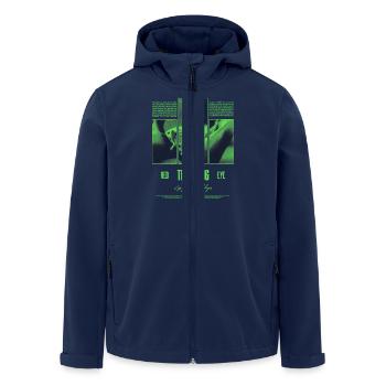 Rotäugiger Laubfrosch Regenwald Amphibie - Recycelte Männer Softshell-Jacke von Stanley/Stella - Navy - Vorne - AI Model Male 185 light (185cm)