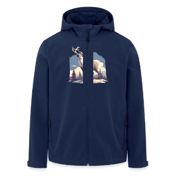 Reindeer Reindeer - Men’s Recycled Softshell Jacket by Stanley/Stella - navy - Front - AI Model Male 185 light (185cm)