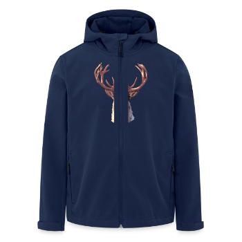 Reindeer Reindeer - Men’s Recycled Softshell Jacket by Stanley/Stella - navy - Front - AI Model Male 185 light (185cm)