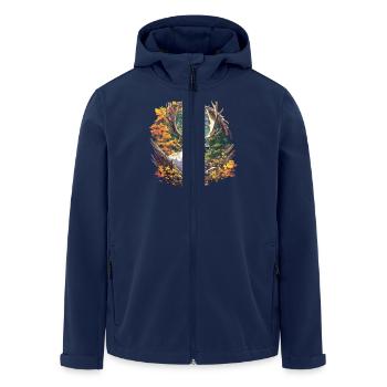 Reindeer Reindeer - Men’s Recycled Softshell Jacket by Stanley/Stella - navy - Front - AI Model Male 185 light (185cm)