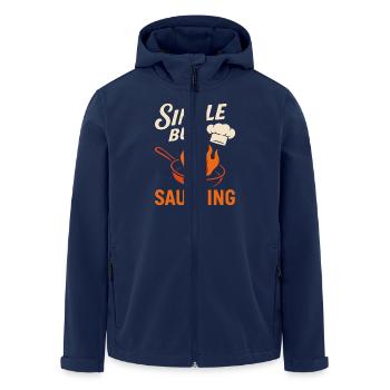 Bachelor, Der Gut Zu Hause Kocht, Solo Cook - Recycelte Männer Softshell-Jacke von Stanley/Stella - Navy - Vorne - AI Model Male 185 light (185cm)