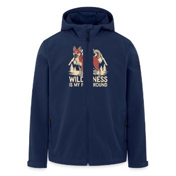 Dhole Lover Wildlife Canid Asiatic Wild Dog - Men’s Recycled Softshell Jacket by Stanley/Stella - navy - Front - AI Model Male 185 light (185cm)