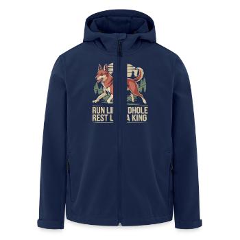 Dhole Lover Wildlife Canid Asiatic Wild Dog - Men’s Recycled Softshell Jacket by Stanley/Stella - navy - Front - AI Model Male 185 light (185cm)