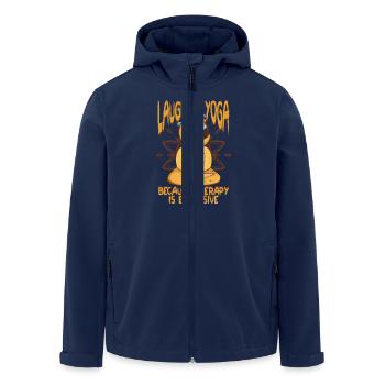 Lachyoga Laughting Yoga - Recycelte Männer Softshell-Jacke von Stanley/Stella - Navy - Vorne - AI Model Male 185 light (185cm)