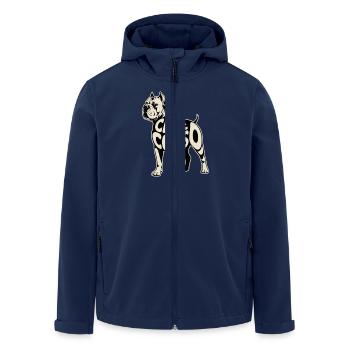 Cane Corso Hund Starkes Statement für Alle - Recycelte Männer Softshell-Jacke von Stanley/Stella - Navy - Vorne - AI Model Male 185 light (185cm)