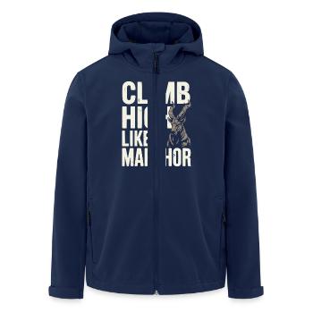 Markhor Liebhaber Tier Tier Wild Ziege Pakistan - Recycelte Männer Softshell-Jacke von Stanley/Stella - Navy - Vorne - AI Model Male 185 light (185cm)