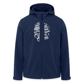 Chemise d’infirmière barbue Infirmier masculin - Veste softshell homme en polyester recyclé Stanley/Stella - marine - Devant - AI Model Male 185 light (185cm)