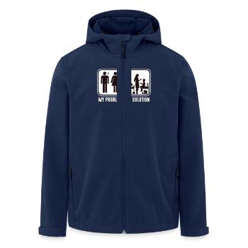 STEM Teacher My Problem My Solution Pictogram Mom - Recycelte Männer Softshell-Jacke von Stanley/Stella - Navy - Vorne - AI Model Male 185 light (185cm)