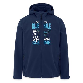 Blue whale in human costume funny - Men’s Recycled Softshell Jacket by Stanley/Stella - navy - Front - AI Model Male 185 light (185cm)