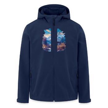 Reindeer Reindeer - Men’s Recycled Softshell Jacket by Stanley/Stella - navy - Front - AI Model Male 185 light (185cm)