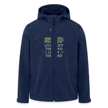 Christian Homesteader Faith Farming Lural Life - Men’s Recycled Softshell Jacket by Stanley/Stella - navy - Front - AI Model Male 185 light (185cm)
