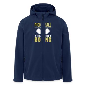 Pickleball Pickleball-Spieler Geschenk - Recycelte Männer Softshell-Jacke von Stanley/Stella - Navy - Vorne - AI Model Male 185 light (185cm)