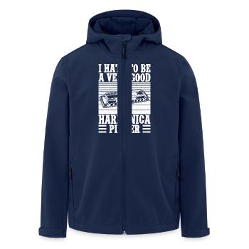 Harmonica Musican Hate To Be Very Good Player - Recycelte Männer Softshell-Jacke von Stanley/Stella - Navy - Vorne - AI Model Male 185 light (185cm)
