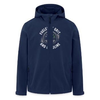 Frauen Im Trucking Weibliche Trucker-pride - Recycelte Männer Softshell-Jacke von Stanley/Stella - Navy - Vorne - AI Model Male 185 light (185cm)