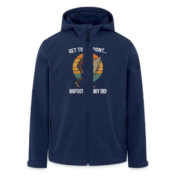 Bigfoot avec silex à pointe de flèche - Veste softshell homme en polyester recyclé Stanley/Stella - marine - Devant - AI Model Male 185 light (185cm)