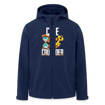 Escape Room Clue Crusader - Men’s Recycled Softshell Jacket by Stanley/Stella - navy - Front - AI Model Male 185 light (185cm)