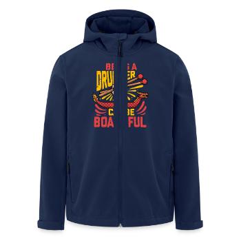 Drachenboot Boatiful Drummer - Recycelte Männer Softshell-Jacke von Stanley/Stella - Navy - Vorne - AI Model Male 185 light (185cm)