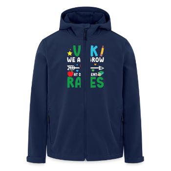 Vpk Wir Alle Wachsen Mit Unterschiedlichen Raten - Recycelte Männer Softshell-Jacke von Stanley/Stella - Navy - Vorne - AI Model Male 185 light (185cm)