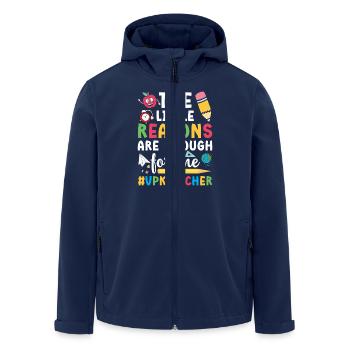 The small reasons are enough for me - Men’s Recycled Softshell Jacket by Stanley/Stella - navy - Front - AI Model Male 185 light (185cm)
