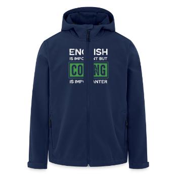 Englisch Ist Wichtig Aber Programmieren Ist - Recycelte Männer Softshell-Jacke von Stanley/Stella - Navy - Vorne - AI Model Male 185 light (185cm)