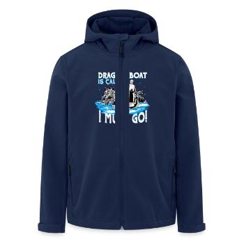 Drachenboot The Dragon Boat Is Calling - Recycelte Männer Softshell-Jacke von Stanley/Stella - Navy - Vorne - AI Model Male 185 light (185cm)