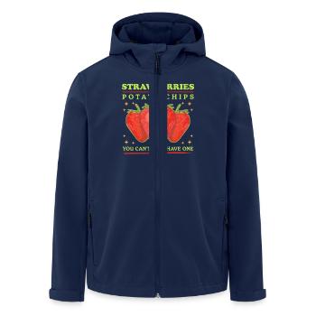 Strawberry Strawberry Gifts - Men’s Recycled Softshell Jacket by Stanley/Stella - navy - Front - AI Model Male 185 light (185cm)