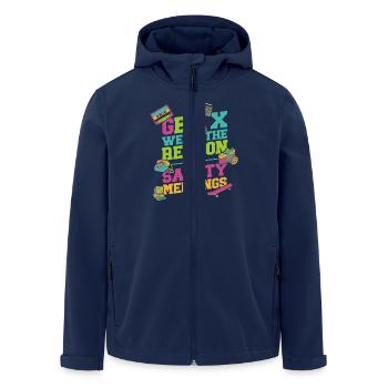 Gen X Wir Sind Der Grund Für Sicherheitsmeetings - Recycelte Männer Softshell-Jacke von Stanley/Stella - Navy - Vorne - AI Model Male 185 light (185cm)